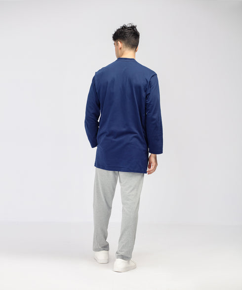 Men's Hidden Placket Tunic Shirt