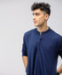 Men's Hidden Placket Tunic Shirt