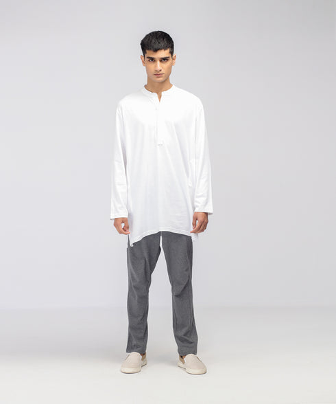 Men's Hidden Placket Tunic Shirt