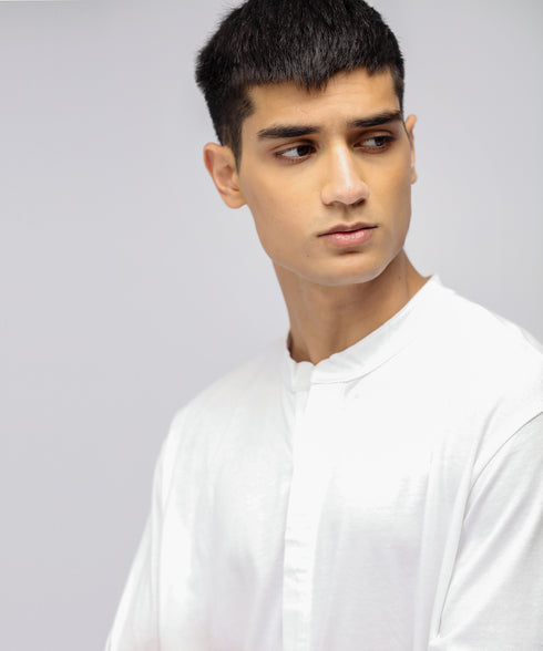 Men's Hidden Placket Tunic Shirt