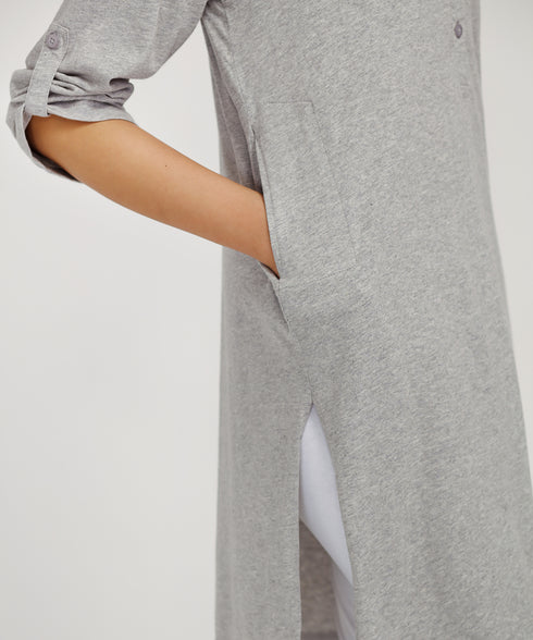 Women's Roll Up Sleeve Tunic Shirt