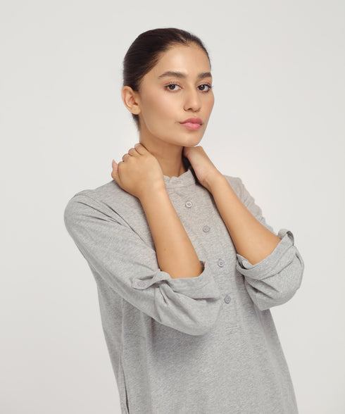 Women's Roll Up Sleeve Tunic Shirt