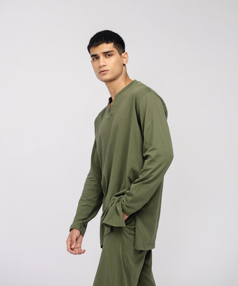 Men's Silk Wash Loungewear Set
