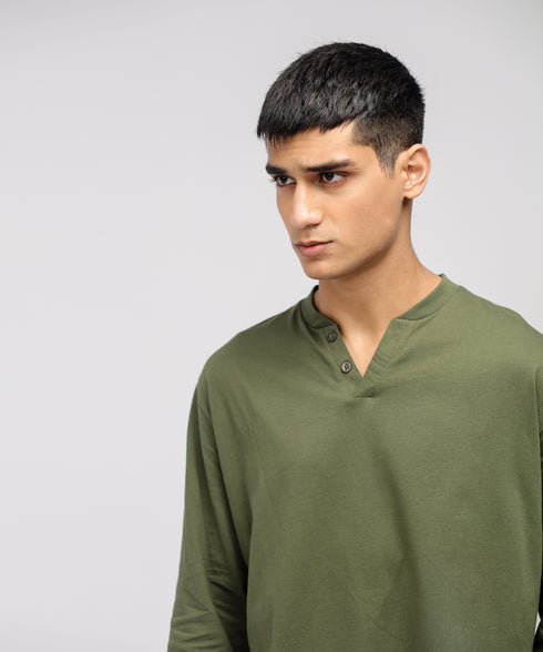 Men's Silk Wash Long Sleeve Tee