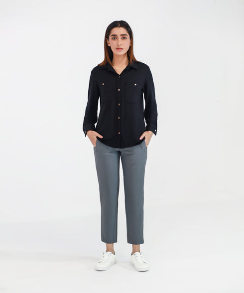 Women's Modal Button Down Shirt