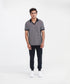 Men's Striped Johnny Collar Polo