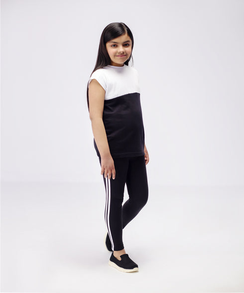 Girls' Striped Leggings