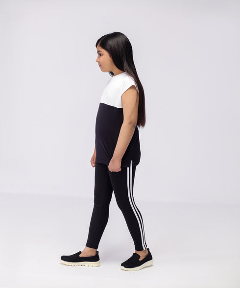 Girls' Striped Leggings