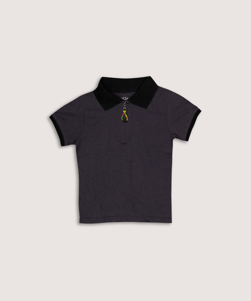 Boys' Zipper Polo