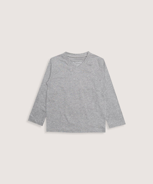 Kids' Basic Long Sleeve V-Neck Tee