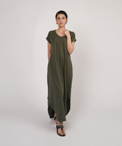 Women's V-Neck Maxi Dress