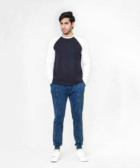 Men's Raglan Waffle Knit Shirt