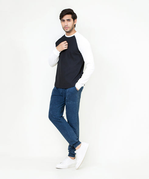 Men's Raglan Waffle Knit Shirt