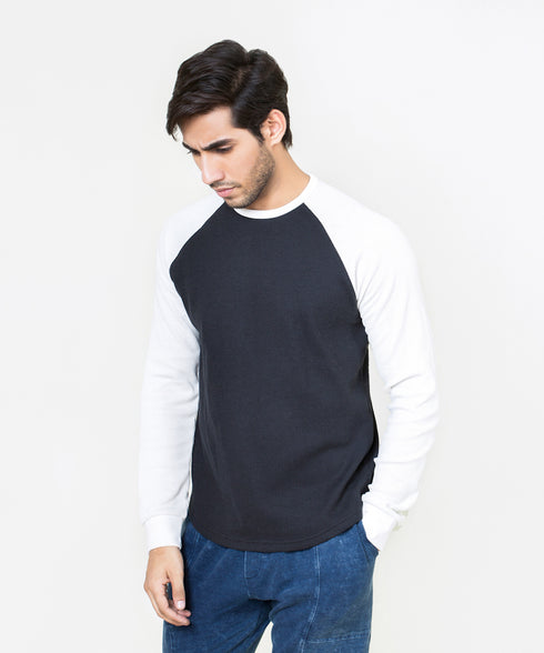 Men's Raglan Waffle Knit Shirt