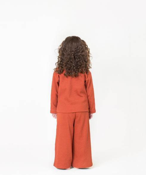 Girls' Waffle Knit Henley Set