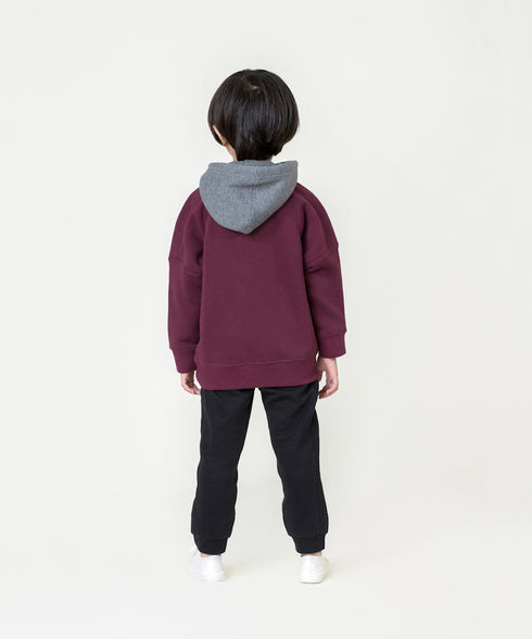 Boys' Contrast Pull Over Hoodie