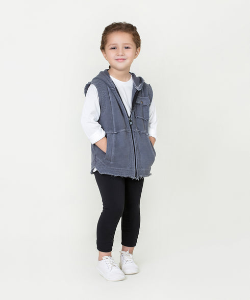 Girls' Raw Edges Hoodie