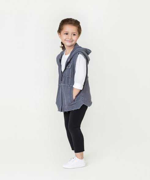 Girls' Raw Edges Hoodie
