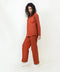 Women's Waffle Knit Henley Set