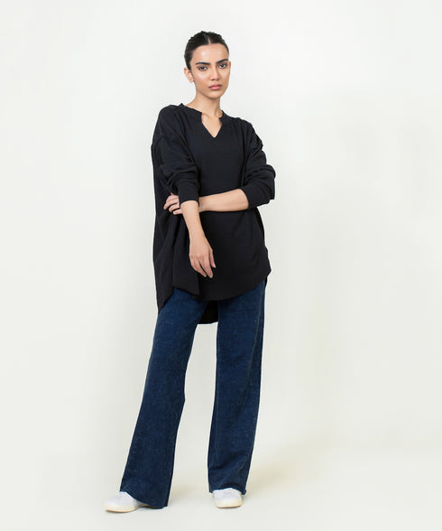 Women's Raw Waffle Knit Shirt