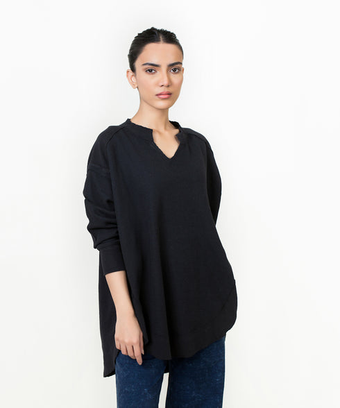 Women's Raw Waffle Knit Shirt