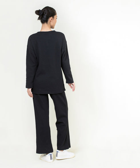 Women's Waffle Knit Henley Set