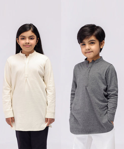 Boys'/Girls' Hidden Placket Tunic Shirt