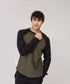Men's Raglan Waffle Knit Shirt