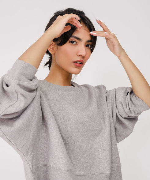 Women's Cropped Oversized Sweatshirt