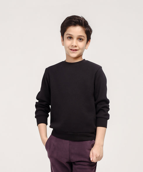 Boys' Basic Waffle Knit Shirt