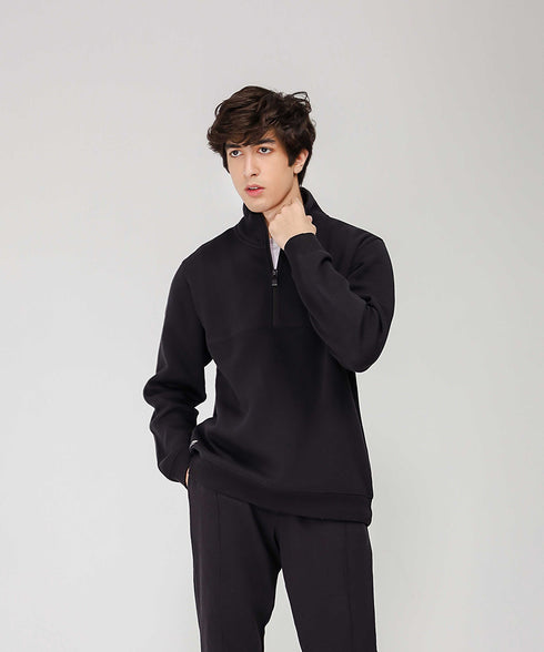 Men's Half Zip Mock Neck