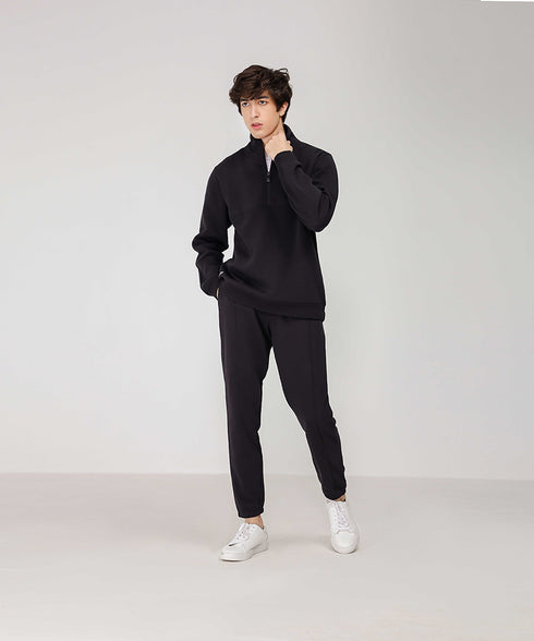 Men's Half Zip Mock Neck