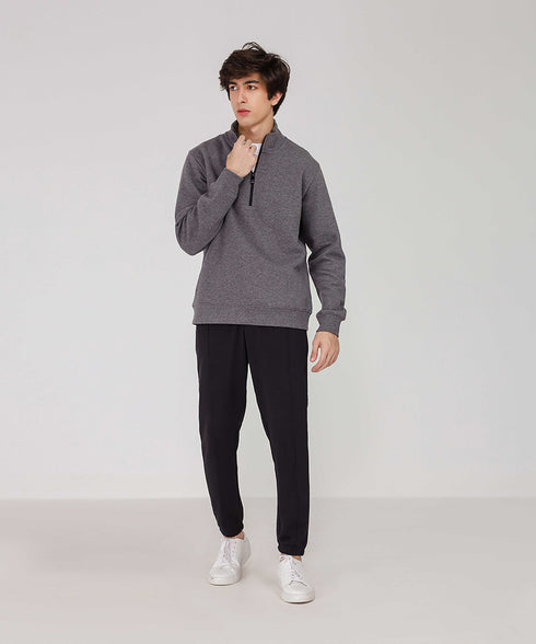Men's Half Zip Mock Neck