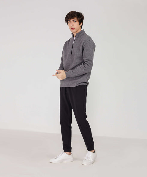 Men's Half Zip Mock Neck