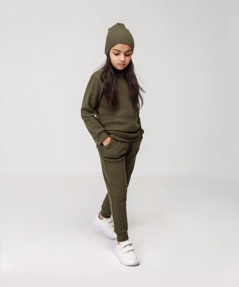 Girls' Waffle Knit Joggers
