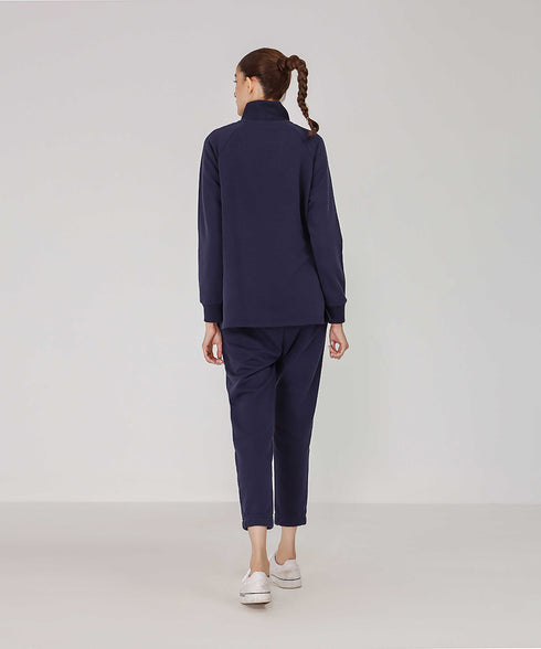 Women's Snap Button Mock Neck