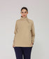Women's Snap Button Mock Neck
