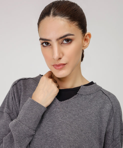 Women's Raw Waffle Knit Shirt