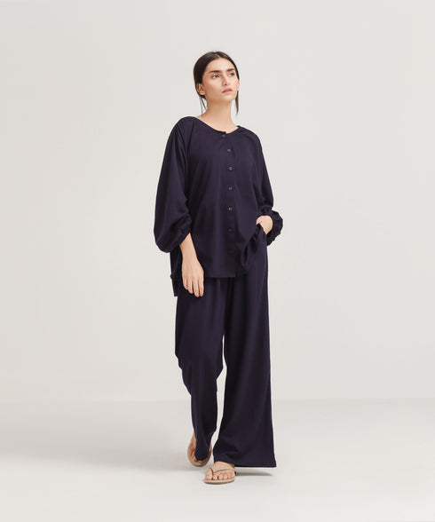 Women's Button Down Loungewear Set