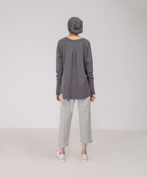 Women's Long Waffle Knit Shirt