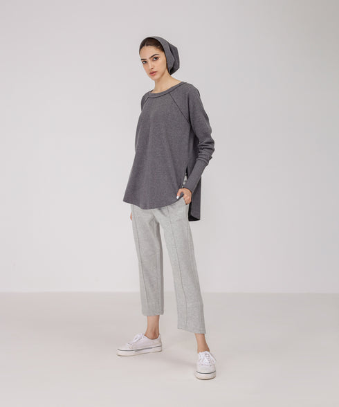Women's Long Waffle Knit Shirt