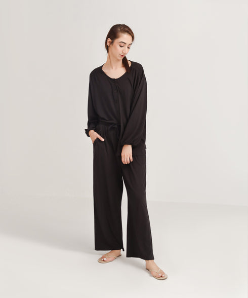 Women's Button Down Loungewear Set