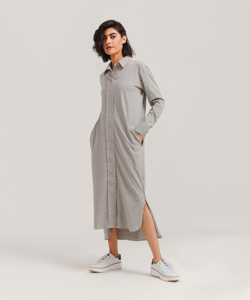 Women's Collared Midi Dress