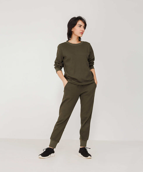 Women's Waffle Knit Set