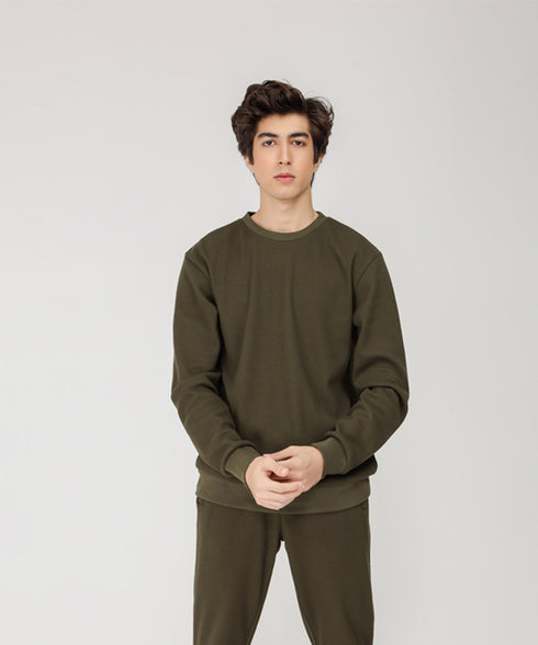 Men's Basic Waffle Knit Shirt