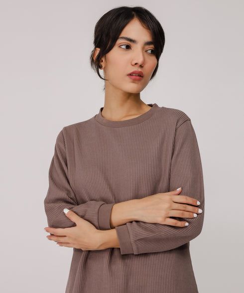 Women's Tunic Waffle Knit Set