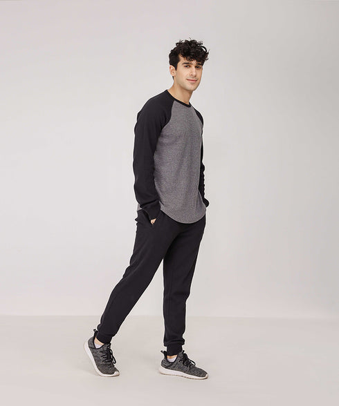 Men's Raglan Waffle Knit Shirt