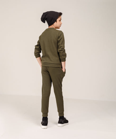 Boys' Basic Waffle Knit Shirt