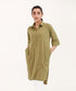 Women's Melange Collared Tunic Shirt
