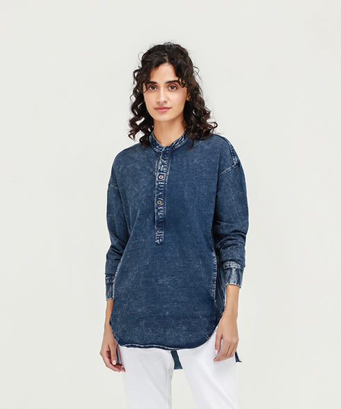Women's Denim Tunic Shirt